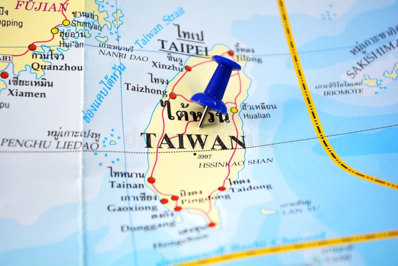 Taiwan map stock image