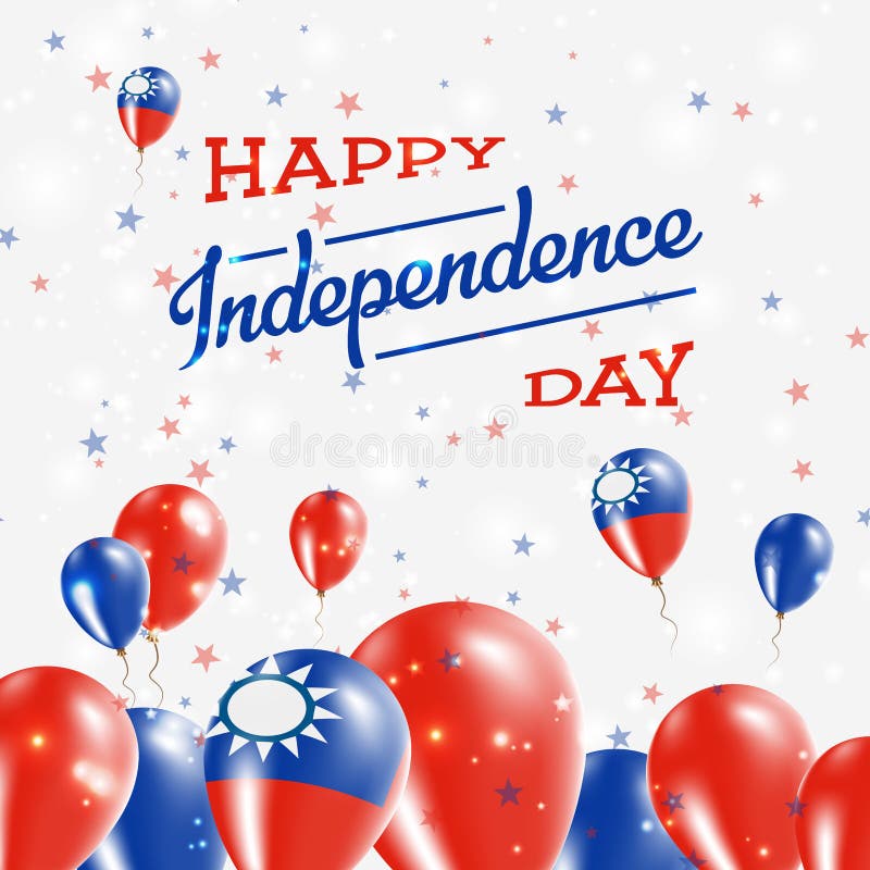 Onafhankelijkheidsdag Taiwan, Republiek China stock illustratie