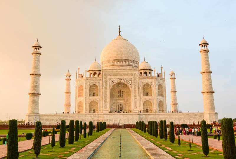 Taj Mahal in Agra, India. It is one of the world’s most celebrated structures and a symbol of India’s rich history stock photo Taj Mahal in Agra, India. It is one of the world’s most celebrated structures and a symbol of India’s rich history stock photo