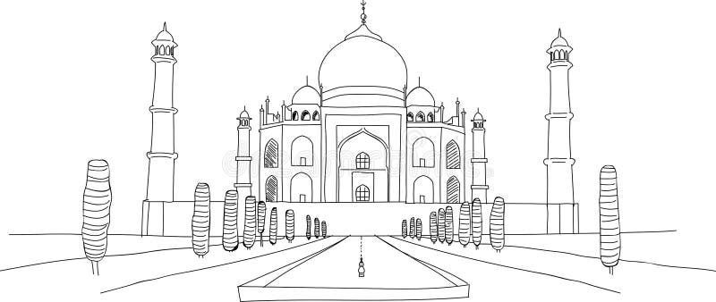 Images Of Cartoon Easy Simple Taj Mahal Drawing