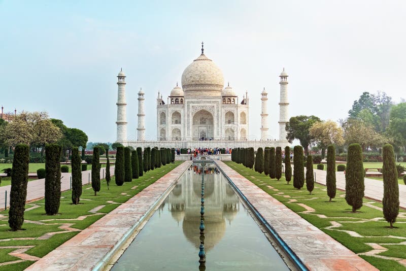 The Taj Mahal Vertical Frame With Reflection Wonders