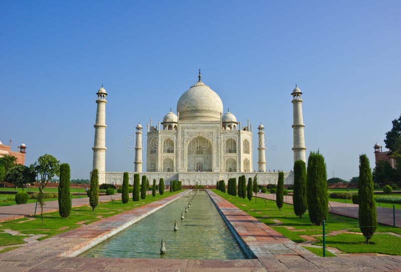 Taj Mahal, Mumtaz Mahal Grab, Agra, Indien Redaktionelles Bild - Bild