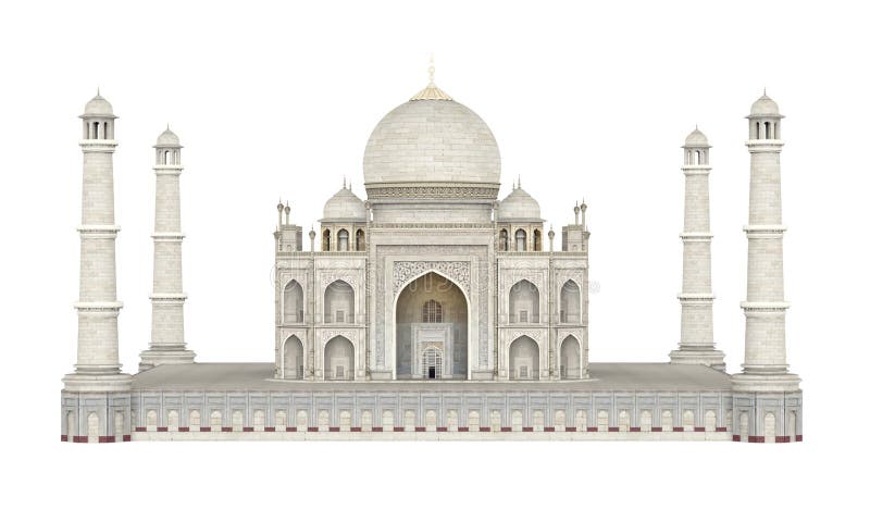 Taj Mahal Isolated stock illustration. Illustration of background - 86192397