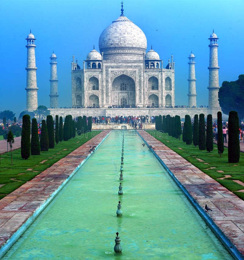 Taj Mahal Palace en la India, templo indio el Taj Mahal imagenes de archivo Taj Mahal Palace en la India, templo indio el Taj Mahal imagenes de archivo