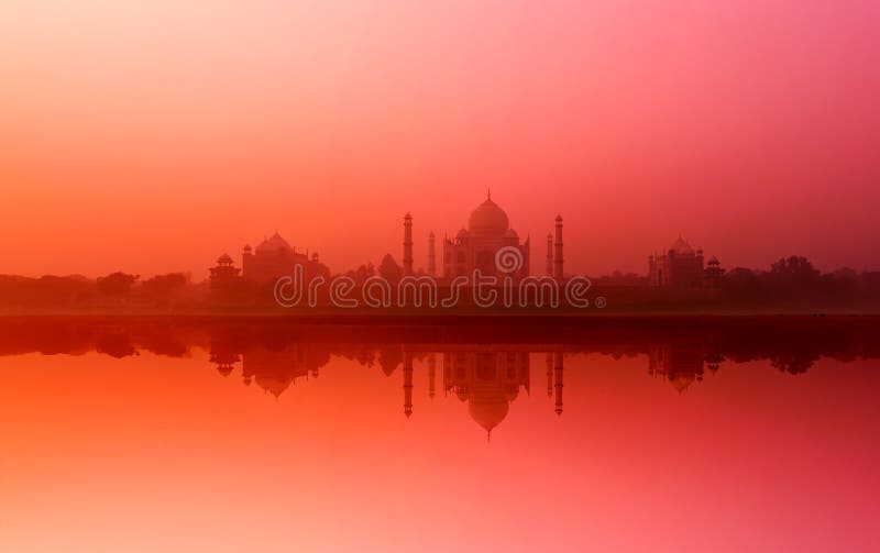 Taj Mahal Palace in India. Indian Temple Tajmahal sunset royalty free stock photography Taj Mahal Palace in India. Indian Temple Tajmahal sunset royalty free stock photography