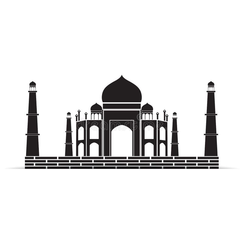 taj mahal vectorsymbool royalty-vrije illustratie taj mahal vectorsymbool royalty-vrije illustratie