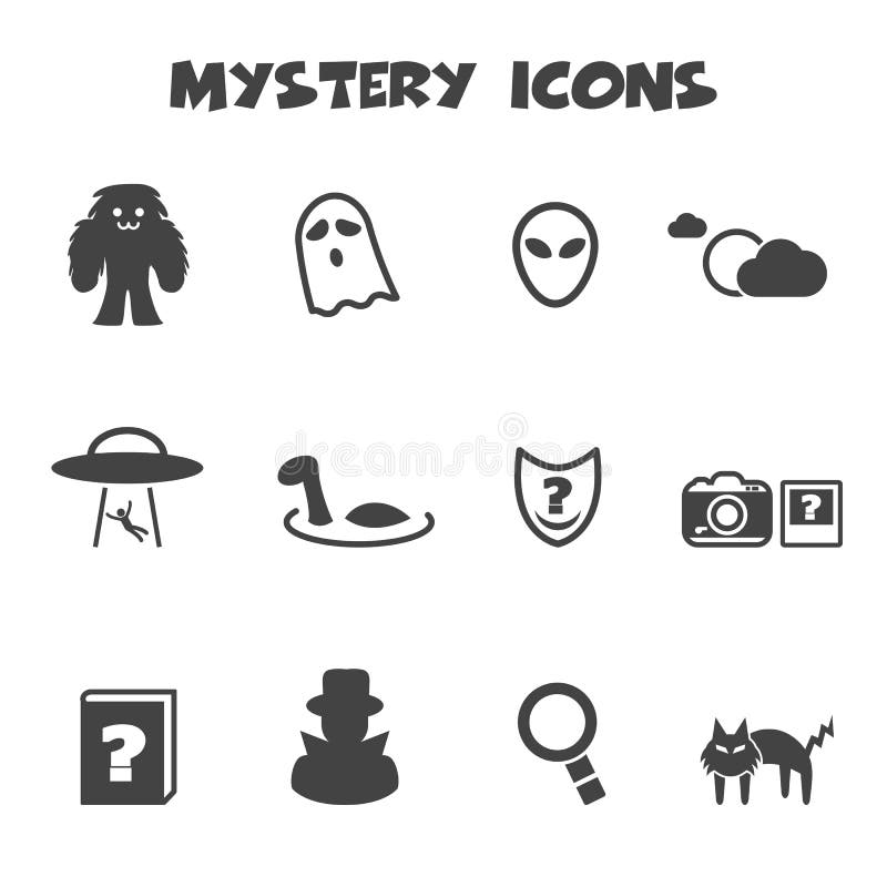 Tajemnic ikony ilustracji Tajemnic ikony ilustracji
