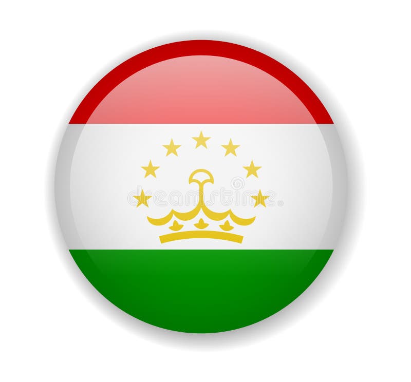 Tajikistan Flag In The Wind. Flag On White Vector Illustration Stock