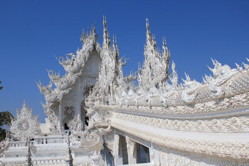 Tajlandia Chiang Raja Biała świątynia, Wat Rong Khun obrazy royalty free