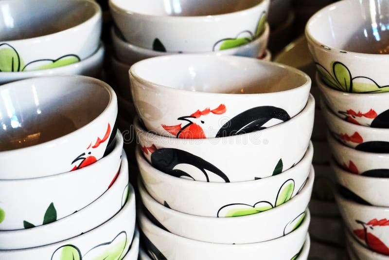 Tajlandzki tradycyjny pucharu kitchenware obraz stock Tajlandzki tradycyjny pucharu kitchenware obraz stock