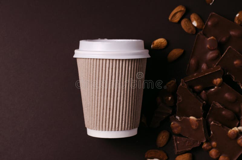 Set With Hot Drinks In Paper Cups To Take Away Coffee Tea Bags And Cocoa  With Marshmallow Stock Illustration - Download Image Now - iStock