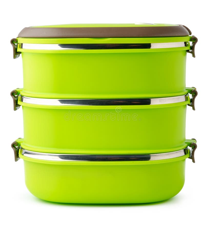 Take Away Food Boxes Containers on White Background Stock Image Image