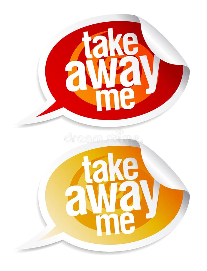 Take away me stickers. vector illustration