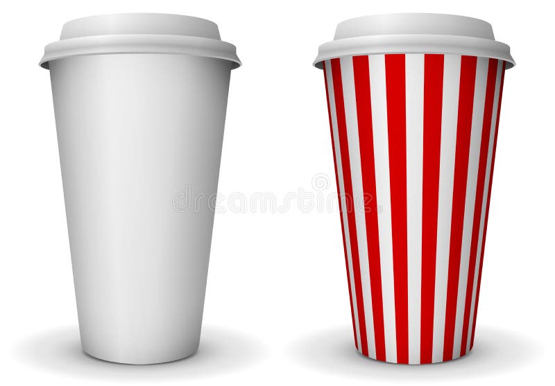 Take-away paper cup stock illustration