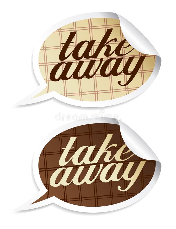 Take away stickers. stock illustration