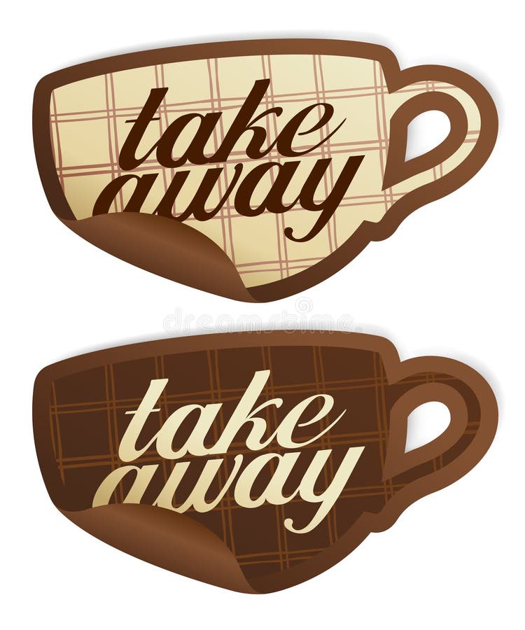 Take away stickers. stock illustration