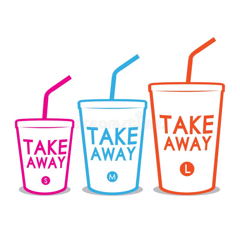 Take away vector illustration