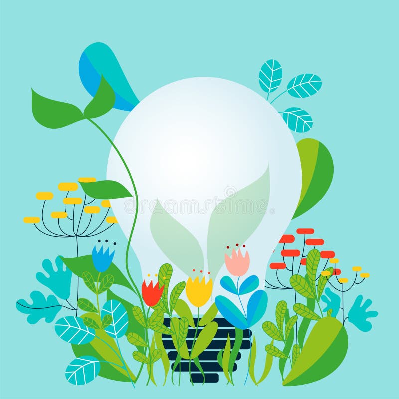 Take care of the environment and the earth loving the garden and nature - Vector conceptual illustration for ecology concept and ecological idea