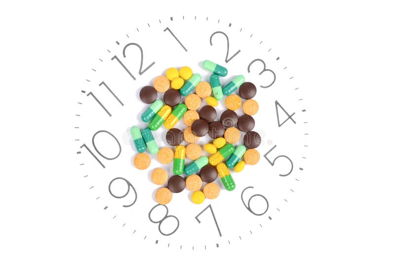 Take medicine on time stock image. Image of hour, addiction 29077855