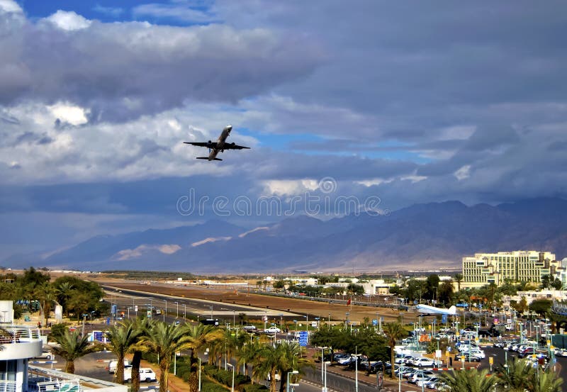 Take-off at Eilat city