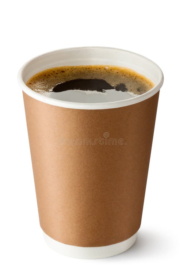 Take-out Coffee in Opened Thermo Cup Stock Image - Image of latte