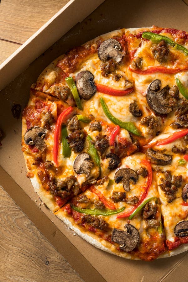 Take Out Pizza in a Box stock photo. Image of packaging 141409514