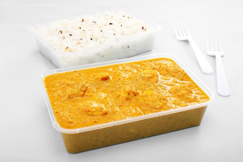 Takeaway Indian Food Chicken Curry Stock Image Image of bhuna, meal