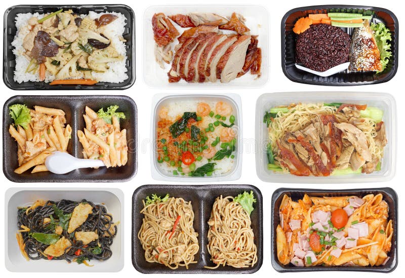 Takeaway mat i microwavable behållare arkivbilder Takeaway mat i microwavable behållare arkivbilder