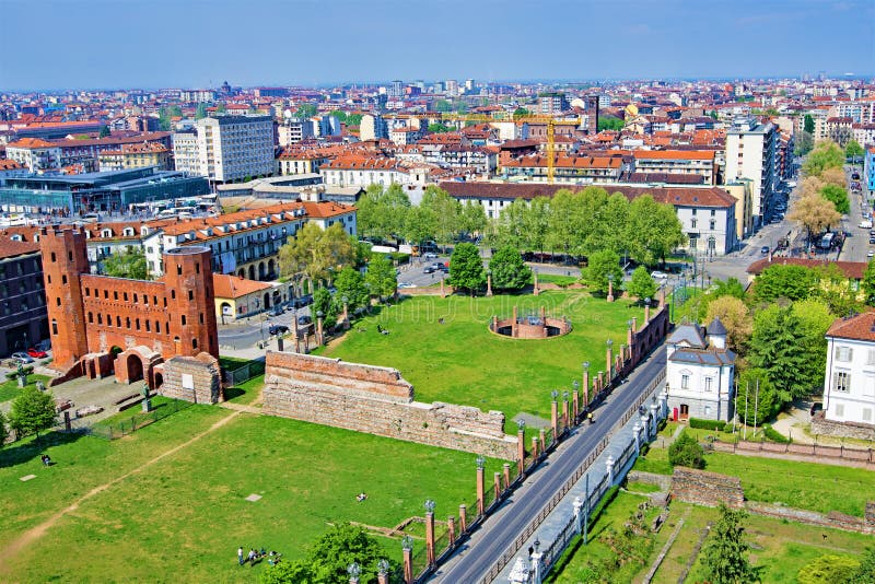 Aerial View of Park Gardens, Turin, Liguria, Italy. Editorial Stock ...