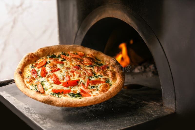 Pizza In A Traditional Oven Stock Photo Image of ready, cuisine 34749090