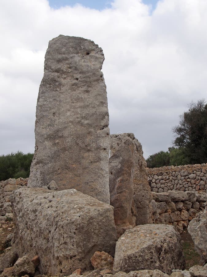 Talaiot de Trepuco megalithic Taula monument and standing stone in Menorca Spain