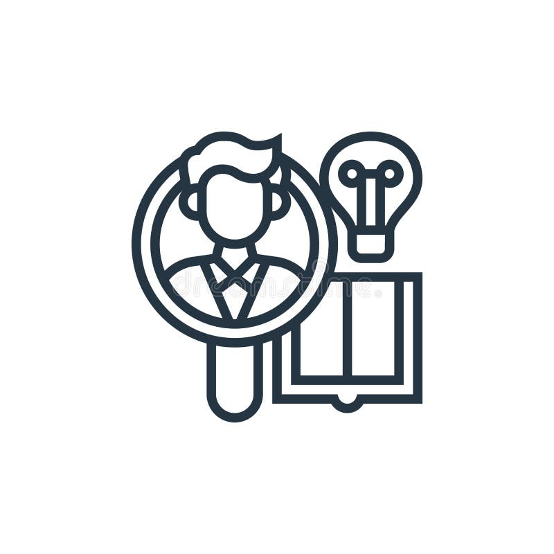 Talent search vector icon isolated on white background. Outline, thin line talent search icon for website design and mobile, app vector illustration