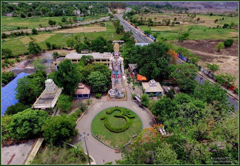 Talia Hanuma vatika din statuia Odisha stock photo