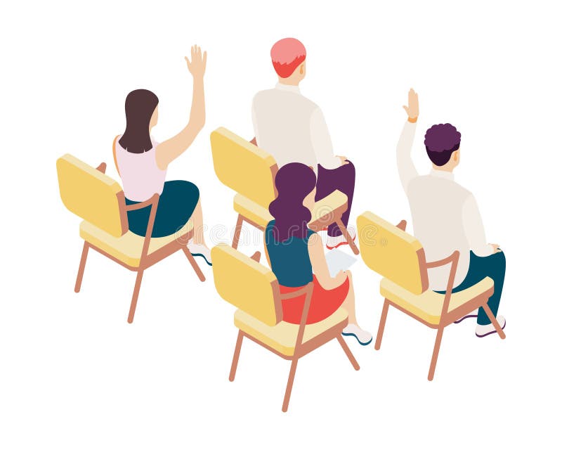 Talk Show Audience Composition stock illustration