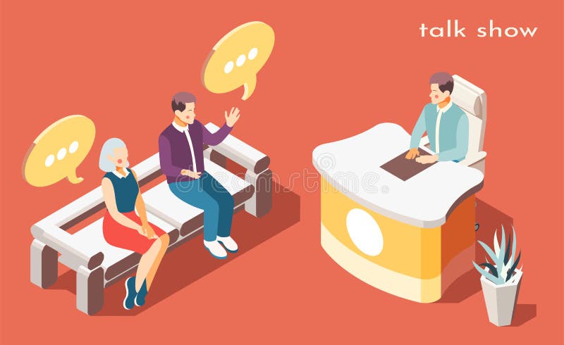 Talk Show Background vector illustration