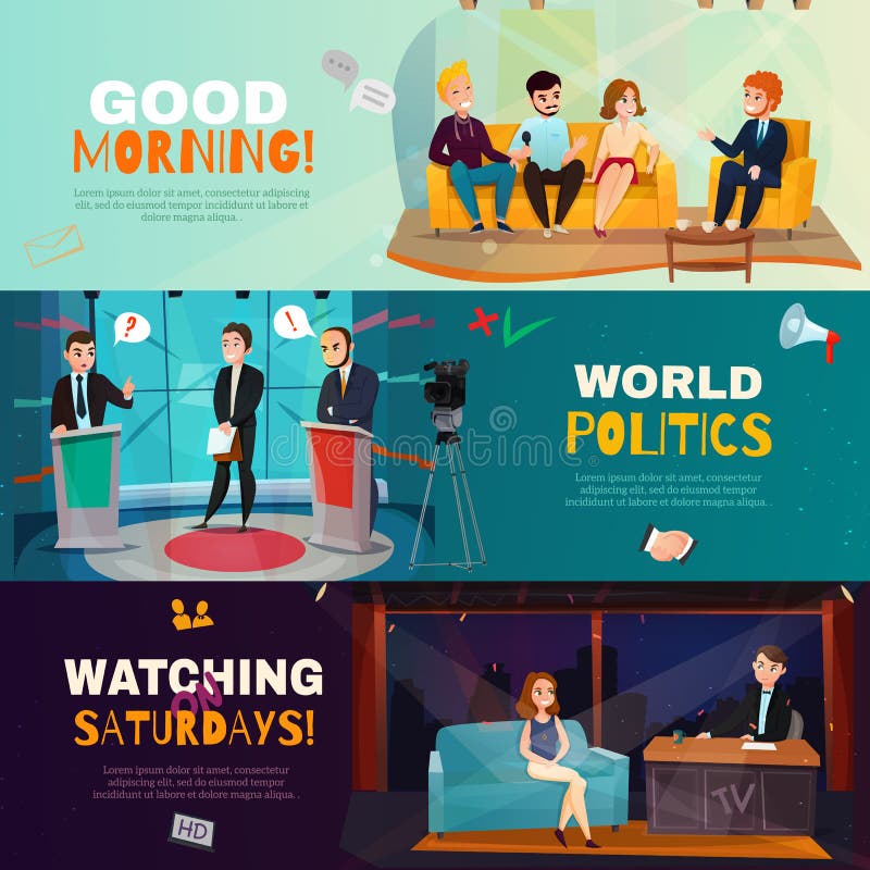 Talk Show Banners vector illustration