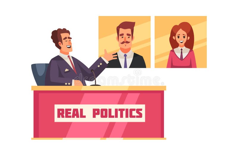 Talk Show Host Composition vector illustration