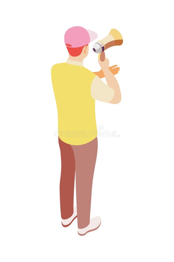 Talk Show Megaphone Composition vector illustration