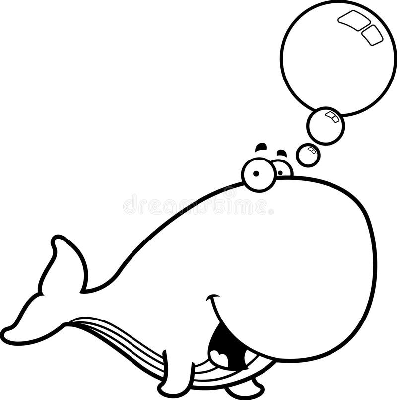 Talking Cartoon Whale stock vector. Illustration of bubble - 47413128