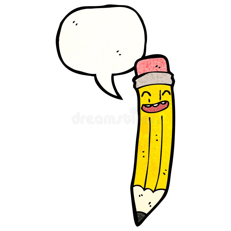 talking pencil cartoon character