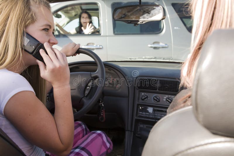 Talking on phone and crashing