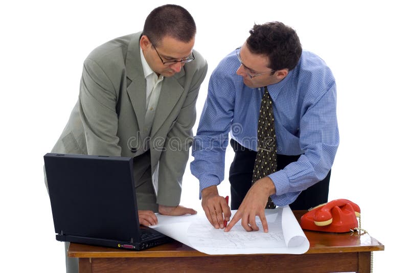 Talking about the project stock photo Talking about the project stock photo