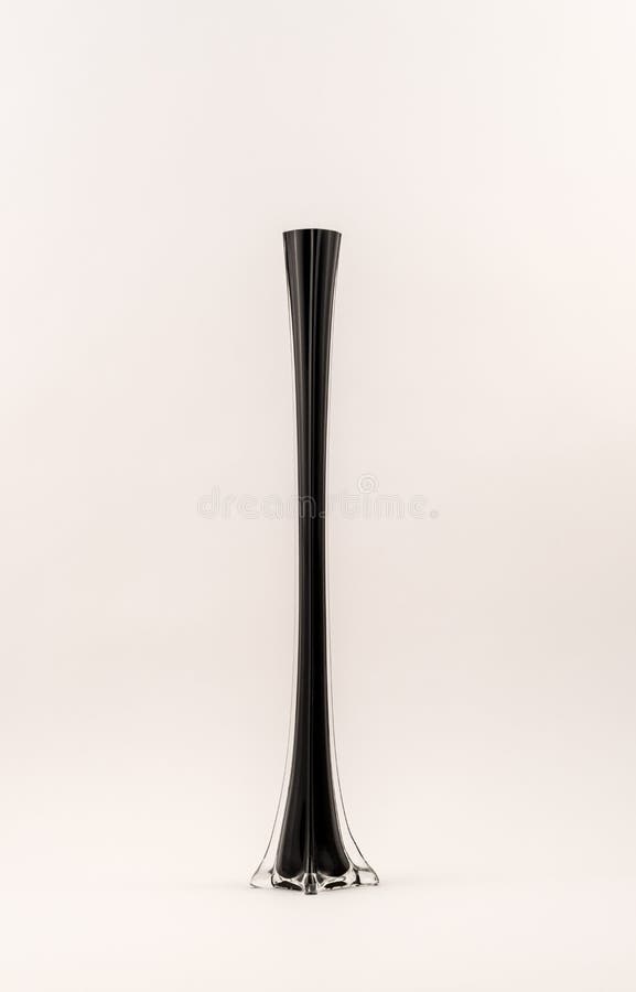 tall black vase eiffel tower white background