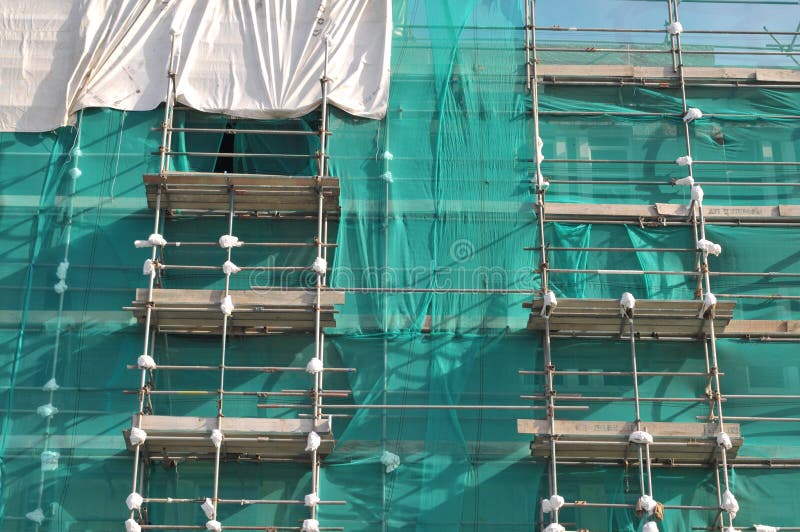 Tall Building in Scaffolding