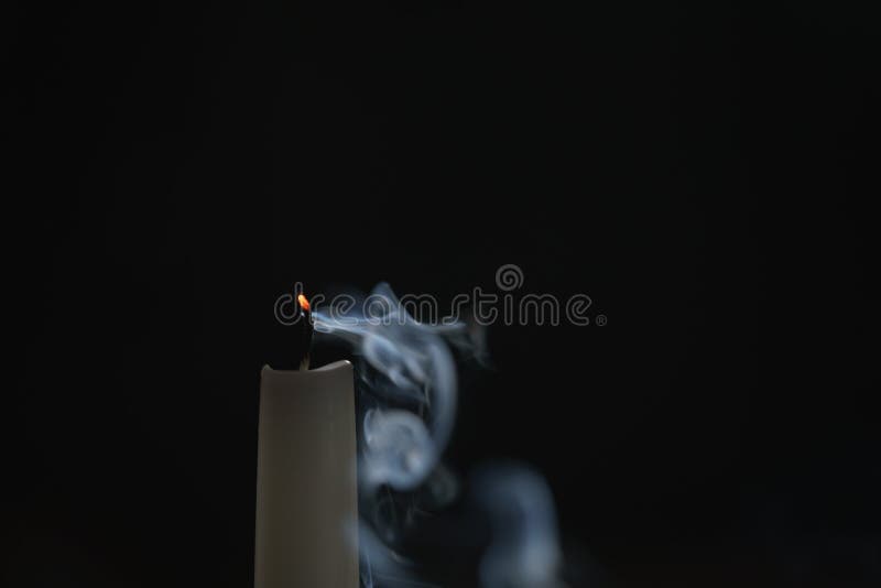 Tall Candle with Smoke Trail Stock Image Image of fire, heat 84586201
