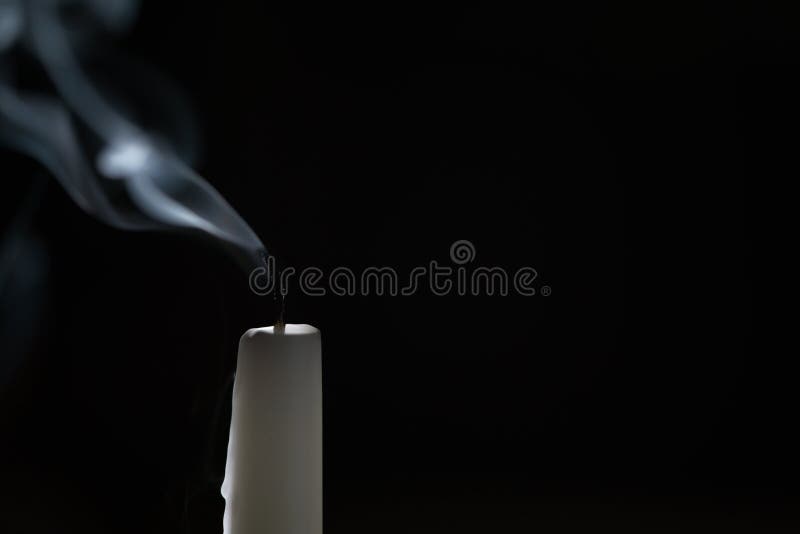 Tall Candle with Smoke Trail Stock Photo Image of belief, christmas
