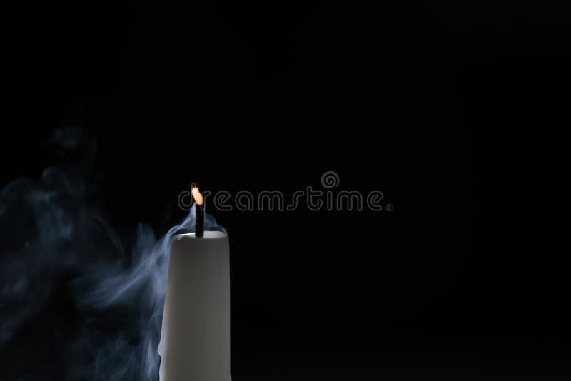Tall Candle with Smoke Trail Stock Image Image of glow, candle 85560751