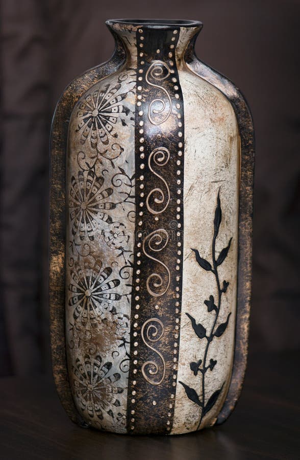 Tall ceramic vase stock photo. Image of oriental, pattern 29295104