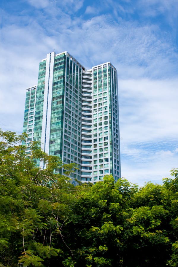 Tall condominium or apartment