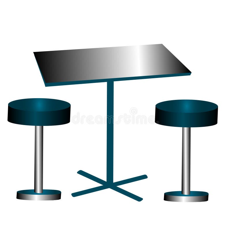 bent Airfield dispatch A Tall Glass Top Table and Chairs on a White Background Stock Illustration  - Illustration of glass, blue: 164839971